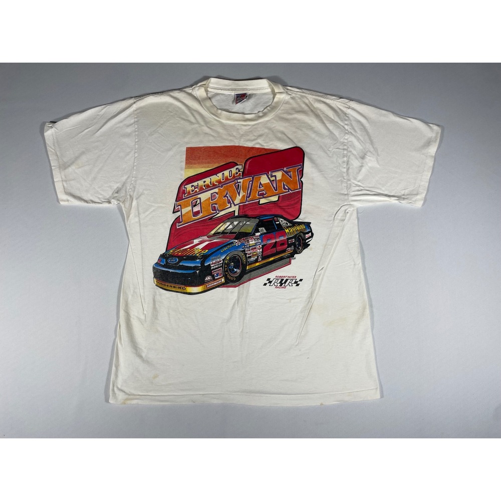 Vintage 1994 Ernie Irvan NASCAR Racing T-Shirt XL Ford Thunderbird 28 Havoline